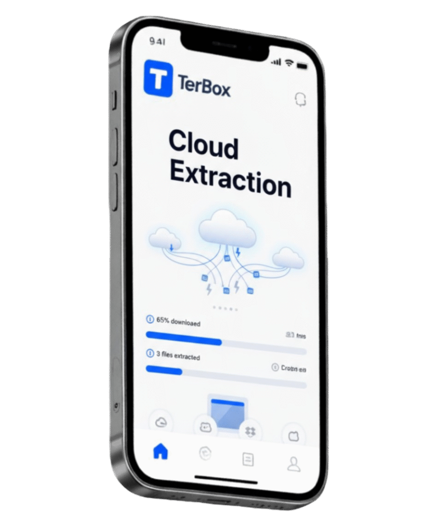 Terabox Cloud Extraction Mockup 1