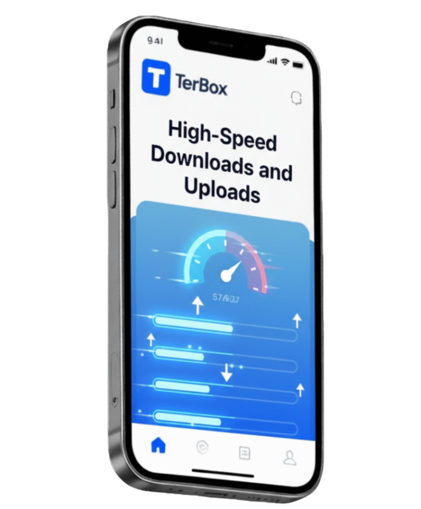 Terabox High Speed Downloads Uploads Mockup 1